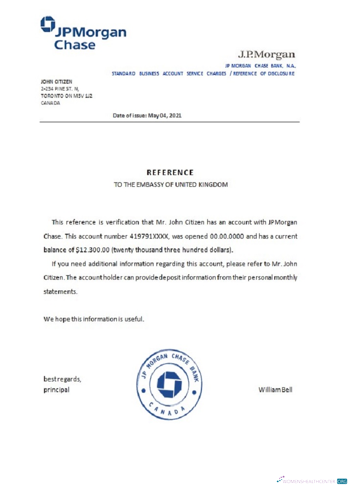 Download Canada JP Morgan Chase reference Photoshop template